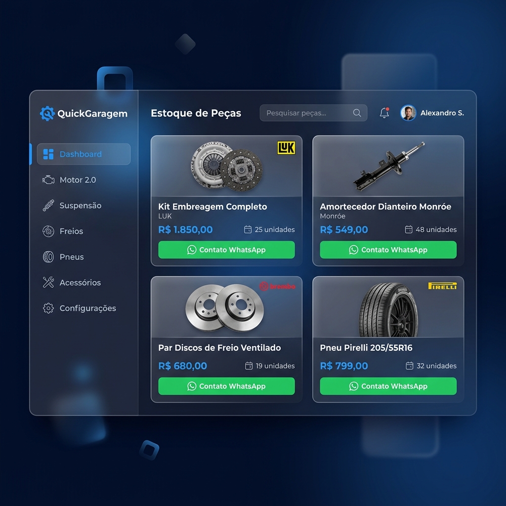 Preview do case QuickGaragem